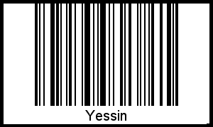 Barcode des Vornamen Yessin