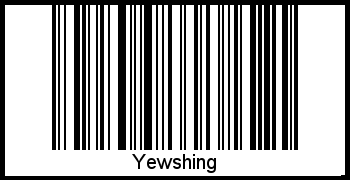 Yewshing als Barcode und QR-Code