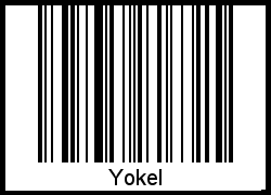 Barcode des Vornamen Yokel