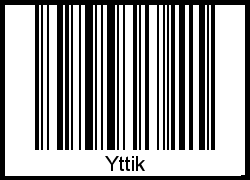 Der Voname Yttik als Barcode und QR-Code