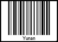 Yunan als Barcode und QR-Code