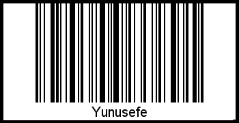 Barcode des Vornamen Yunusefe