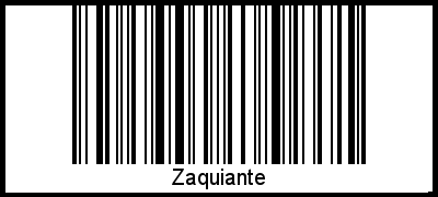 Der Voname Zaquiante als Barcode und QR-Code