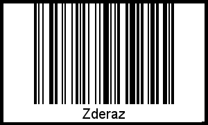 Der Voname Zderaz als Barcode und QR-Code