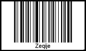 Zeqije als Barcode und QR-Code