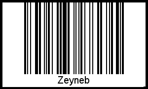 Zeyneb als Barcode und QR-Code