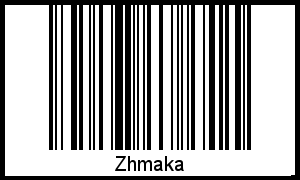 Barcode des Vornamen Zhmaka