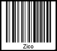 Zico als Barcode und QR-Code