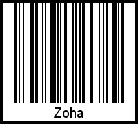 Interpretation von Zoha als Barcode