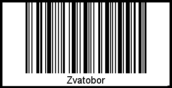 Der Voname Zvatobor als Barcode und QR-Code