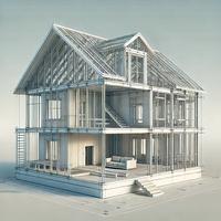 Illustration Das Fertighaus