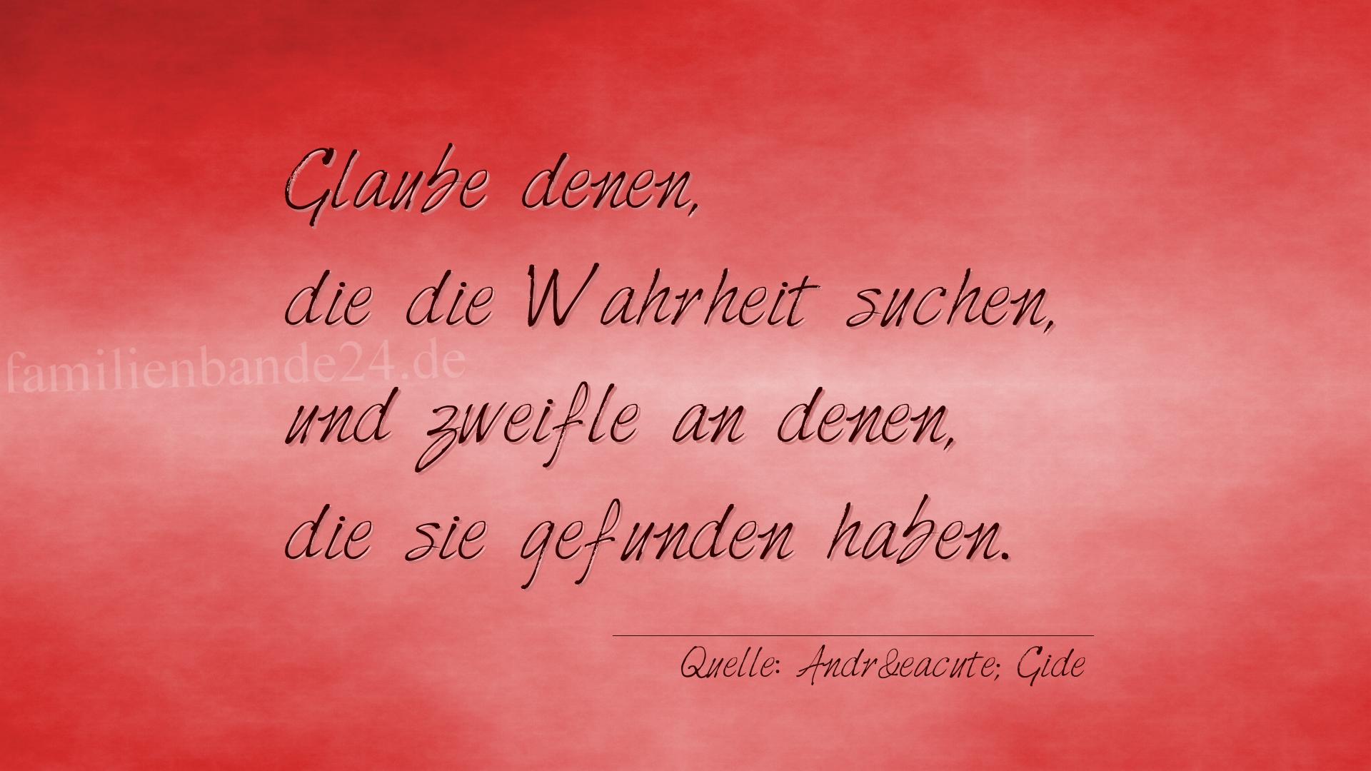 Aphorismus Nr. 1321, Quelle André Gide