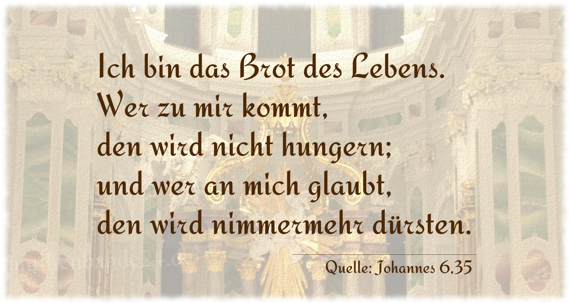 Vorschaubild  für Taufspruch  Nr. 209  (von Johannes 6,35)