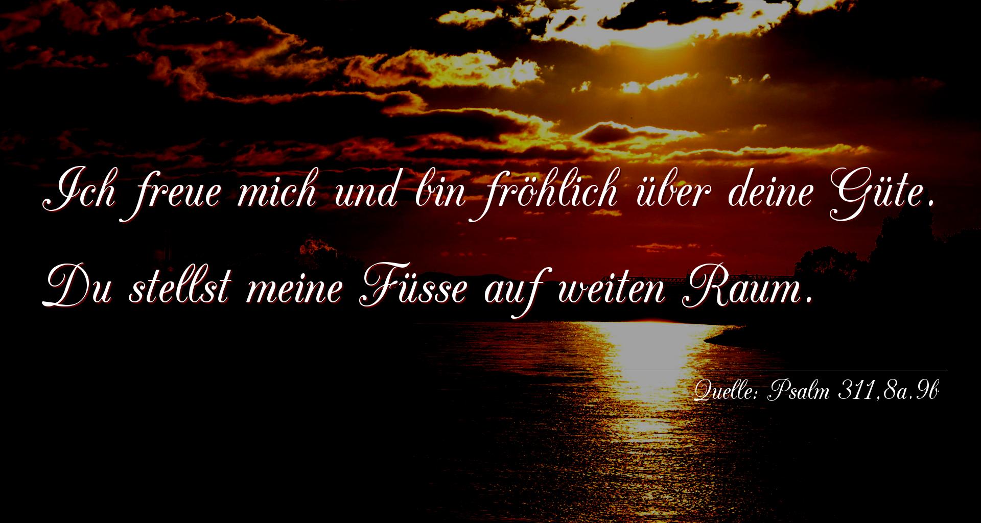 Taufspruch Nr. 237, Quelle Psalm 311,8a.9b