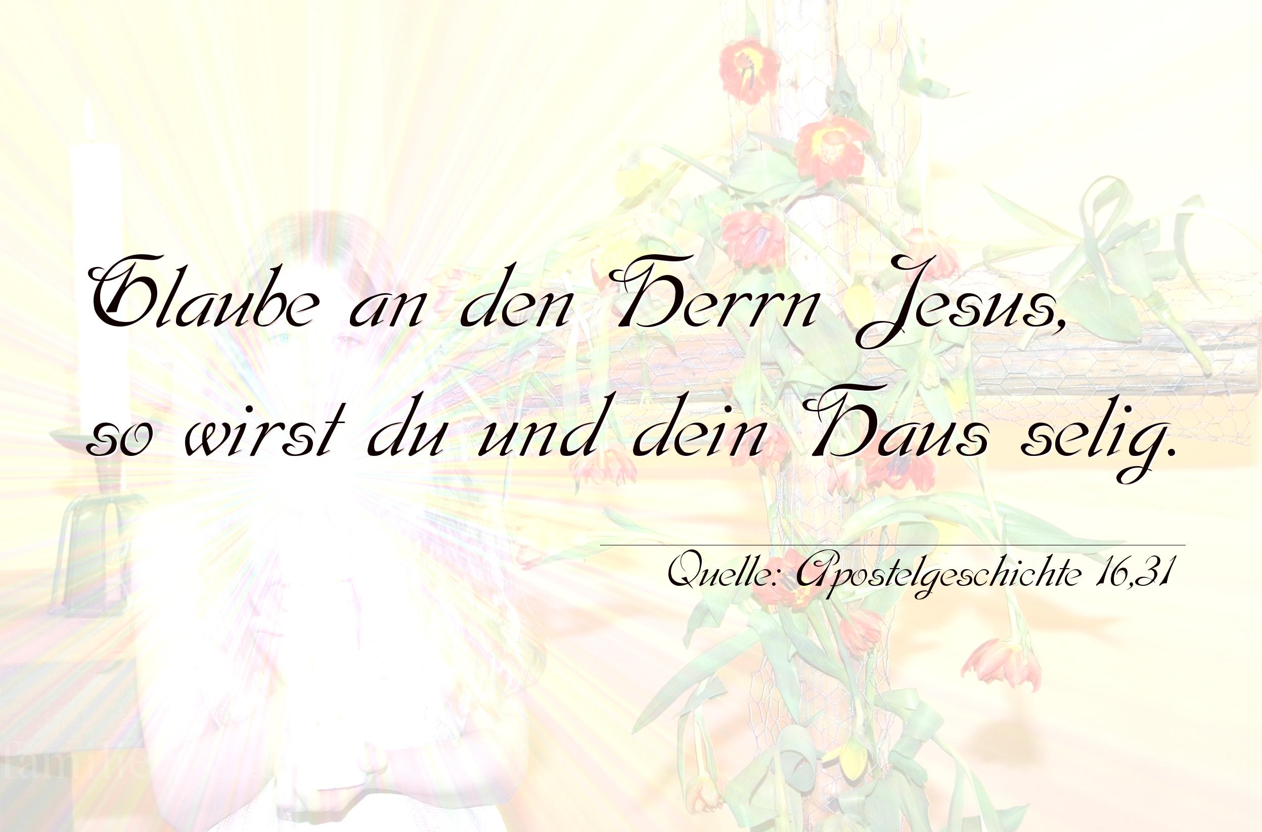 Voransicht Foto  für Taufspruch  Nummer 293  (von Apostelgeschichte 16,31)