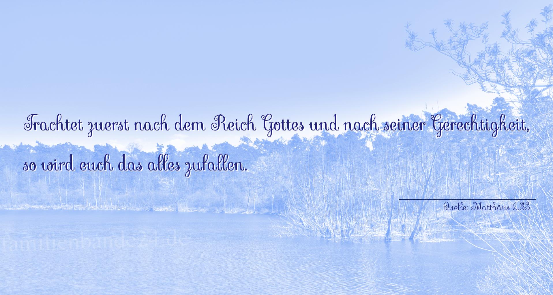 Voransicht Foto  zu Bild von Taufspruch  Nr. 304  (von Matthäus 6,33)