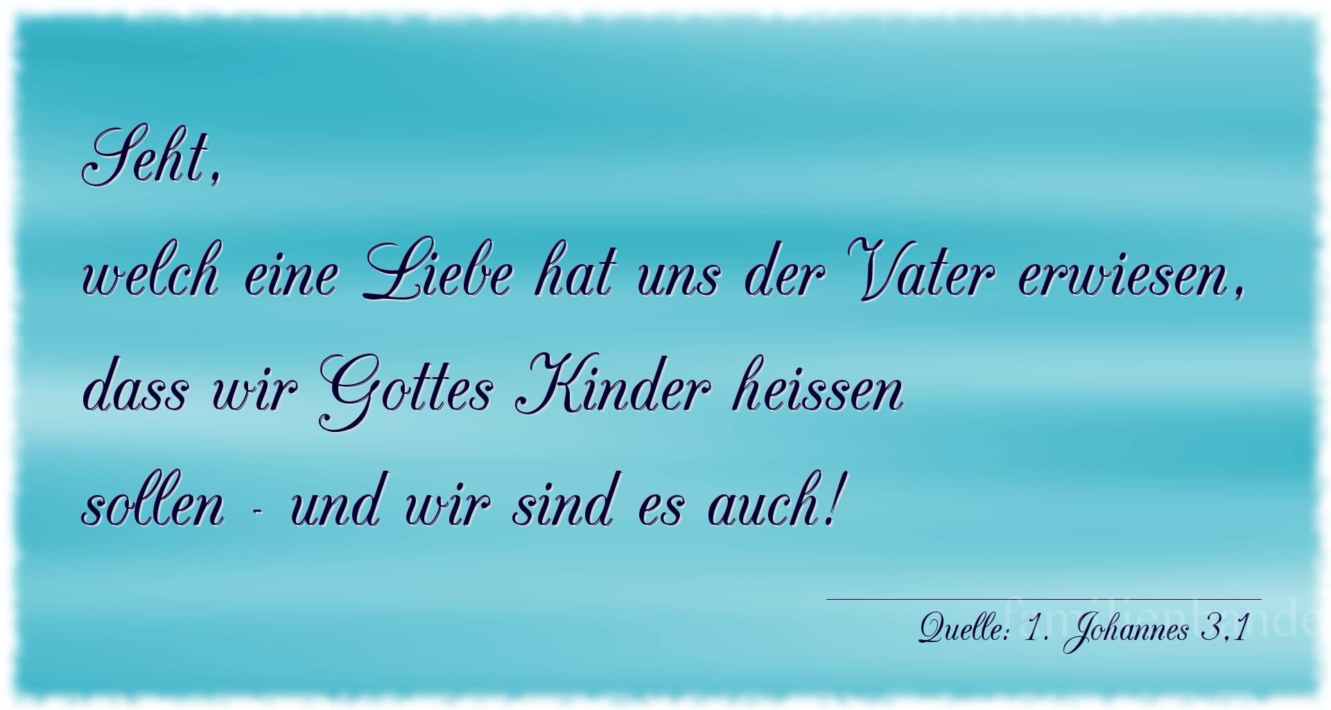 Thumbnail  zu Taufspruch  Nummer 313  (von 1. Johannes 3,1)