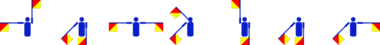 Vorname Paridam im Winker-Alphabet